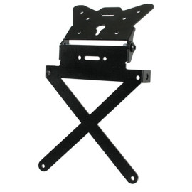 Porta Targa Regolabile in alluminio ANODIZZATO UNIVERSALE colore nero