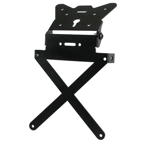 Porta Targa Regolabile in alluminio ANODIZZATO UNIVERSALE colore nero
