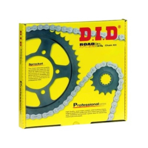 KIT DI TRASMISSIONE ORIGINALE DID - PIGNONE 15 - CORONA 37 - CATENA DID 428 D 104 MAGLIE - HONDA  125 CB X  (1980-1985) -CB 125 S (1983-1985) - CB 125 J (1979-1982)