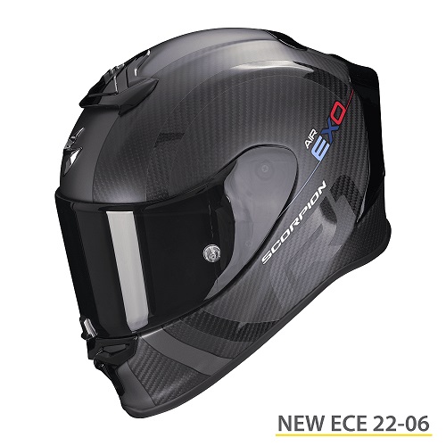 CASCO SCORPION EXO-R1 MG EVO CARBON AIR MATT BLACK - DARK SILVER
