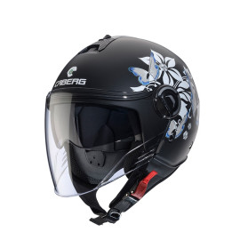 CASCO JET RIVIERA V4 X MIA  Nero Opaco Bianco Grigio Azzurro