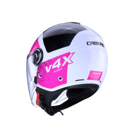 CASCO JET RIVIERA V4 X Alpha Bianco Nero Fucsia