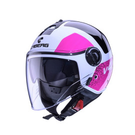 CASCO JET RIVIERA V4 X Alpha Bianco Nero Fucsia