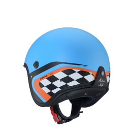 CASCO JET CABERG FREERIDE X DAYTONA MATT LIGHT BLUE / BLACK / ORANGE