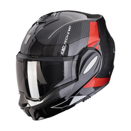 Casco MODULARE SCORPION EXO-TECH EVO CARBON CAD BLACK RED 