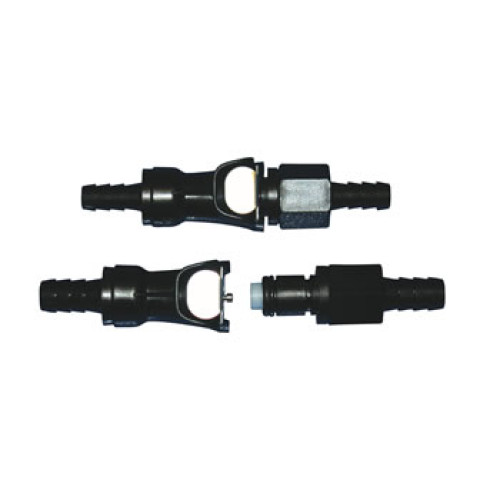 Innesto Rapido Benzina in Plastica Dritto NERO (Diametro Esterrno 8 mm - Lunghezza totale 50 mm)