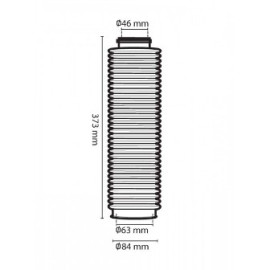 SOFFIETTI PER FORCELLE A 32 DENTI XL - DIAMETRO ø 46mm - ø 63mm - ALTEZZA 373mm - GIALLO