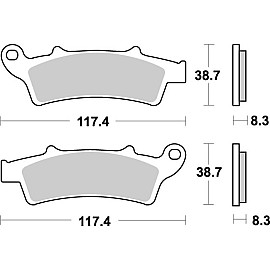 PASTIGLIA FRENO ANT. 159HF IN CERAMICA SBS per APRILIA 125 ATLANTIC (03>) 200 ATLANTIC (03>) 500 ATLANTIC SPRINT (06>) - MALAGUTI 250 MADISON (99>) K 400 MADISON (02>) - KYMCO