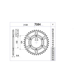 CORONA 39 DENTI IN ACCIAIO CEMENTATO PASSO 520 ORIGINALE DUCATI MONSTER 400 / 600 / 620 / 695 / 696 / 750 / 800 / 900