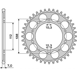 CORONA DA 41 DENTI IN ACCIAIO CEMENTATO PASSO 525 ORIGINALE HONDA CBF 500 (04/06) - CB 600 HORNET / S (1997/2010) - CBF 600 N / S (2004/2010) - CBR 600 F (97/00) - VT 750 C SHADOW / BLACK WIDOW (86/>) - CBR 900 RR (96/99) - XL 1000 VARADERO (98/>)