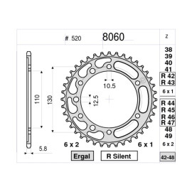 Kit GP Racing DID Passo 520  Pignone 16, Corona 43 Denti, Catena  520 ERV3 G&G 116 MAGLIE per SUZUKI GSX-R 600 (2011-2014)