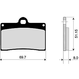 Pastiglie Freno ZCOO B001  Disco Standard (COPPIA)