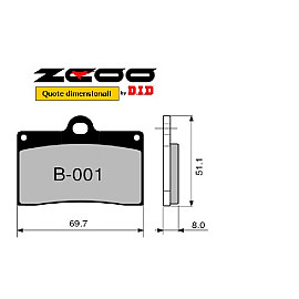 Pastiglie Freno ZCOO B00 versione per dischi standard (la coppia)
