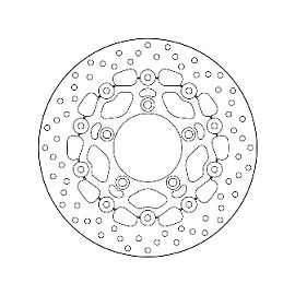 Disco Freno Anteriore Brembo Serie Oro Flottanti per Kymco Xciting 400 - Misure 280x88mm -