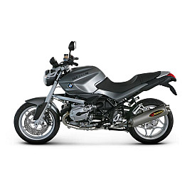 Terminale di scarico Akrapovic SPLIT-ON Ovale Titanio Omologato BMW R 1200 R (2005/2010)