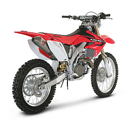 Terminale di scarico Akrapovic SPLIT-ON Ovale full Titanio con DB-Killer NON Omologato HONDA CRF 450 X (2005/2009)