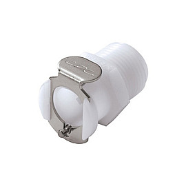 Attacco Innesto Rapido Benzina FEMMINA in plastica filettato 17mm 3/8