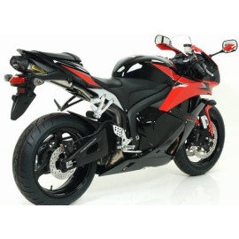 Scarico Completo ARROW Collettori Racing + Raccordo con Terminale INDY-RACE Titanio Fondello Carbonio Omologato Honda CBR 600 RR (2009/2011)