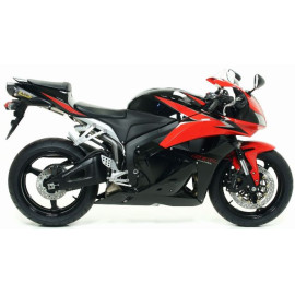 Scarico Completo ARROW Collettori Racing + Raccordo con Terminale INDY-RACE Titanio Fondello Carbonio Omologato Honda CBR 600 RR (2009/2011)