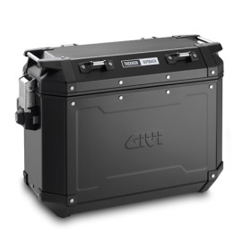 Valigia laterale Trekker Outback Black Line, in alluminio verniciato nero, 37 lt.