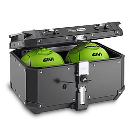 Valigia MONOKEY® Trekker Outback Black Line in alluminio verniciato nero, 58 lt.