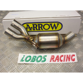Raccordo 1 IN 2 elinina catalizzatore ARROW MONTA ANCHE CON TERMINALI ORIGINALI con attacco sonda lambda HONDA CB 1000 R (2008-2010)