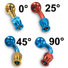 Raccordo Occhiello per freni  45° Gradi LIGHTECH in ergal