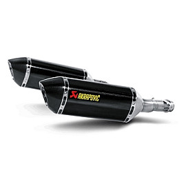 Coppia silenziatori di scarico AKRAPOVIC Linea Slip on (CARBONIO) fondello in carbonio fodero in carbonio per KAWASAKI Z 1000 SX (2014)