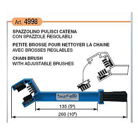 SPAZZOLINO PULISCI CATENA CON SPAZZOLE REGOLABILI