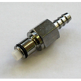 Attacco Innesto Rapido  Benzina Maschio in OTTONE cromato dritto - 1/4