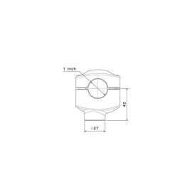 Riser Adattatori Alzamanubrio  Rizoma diametro ø 25,4 mm