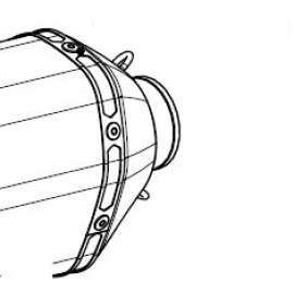 Fascetta di Ricambio in Titanio Forata per scarico Akrapovic misura mm 386x16