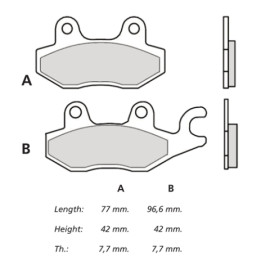 Pastiglie freno mescola Z04 per KAWASAKI NINJA 250 - NINJA 300 - NINJA 400