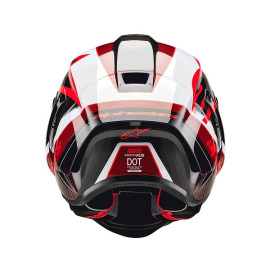 CASCO ALPINESTARS SUPERTECH R10 TEAM - BLACK CARBON RED WHITE GLOSSY