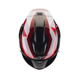 CASCO ALPINESTARS SUPERTECH R10 TEAM - BLACK CARBON RED WHITE GLOSSY