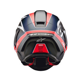 CASCO ALPINESTARS SUPERTECH R10 TEAM - BLACK CARBON RED FLUO DARK BLUE MATT