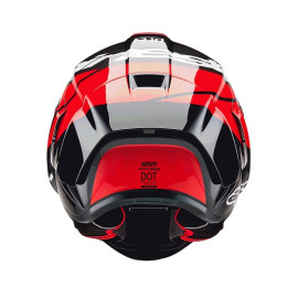 CASCO ALPINESTARS SUPERTECH R10 ELEMENT - BLACK CARBON BRIGHT RED WHITE GLOSSY