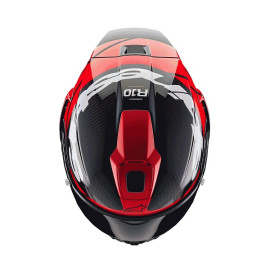 CASCO ALPINESTARS SUPERTECH R10 ELEMENT - BLACK CARBON BRIGHT RED WHITE GLOSSY