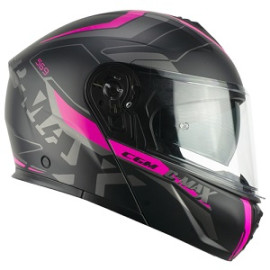 CASCO CGM MODULARE C-MAX CITY 569G NERO FUCSIA FLUO OPACO