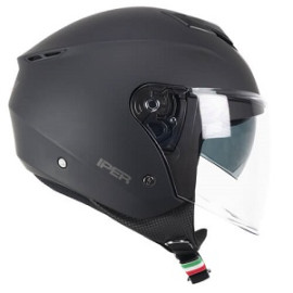 CASCO CGM OPEN FACE126A IPER MONO NERO OPACO