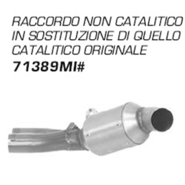 Raccordo 1 IN 2 elinina catalizzatore ARROW MONTA ANCHE CON TERMINALI ORIGINALI con attacco sonda lambda HONDA CB 1000 R (2008-2010)