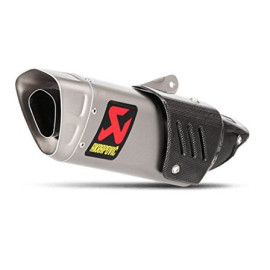 Terminale di scarico AKRAPOVIC Linea Slip on (TITANIO) omologato fodero titanio fondello in carbonio per YAMAHA MT-10 (2016-2017)