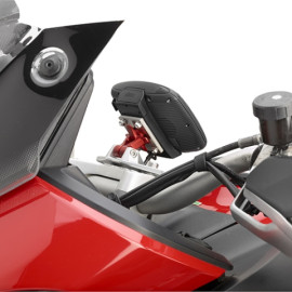 Supporto universale in alluminio anodizzato, per il fissaggio dei navigatori Garmin Zumo 390LM e Garmin Zumo 590LM su S901A smart mount