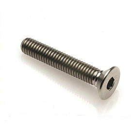 Vite Testa Piana in Titanio Grado 5 M6 Lunghezza 60mm