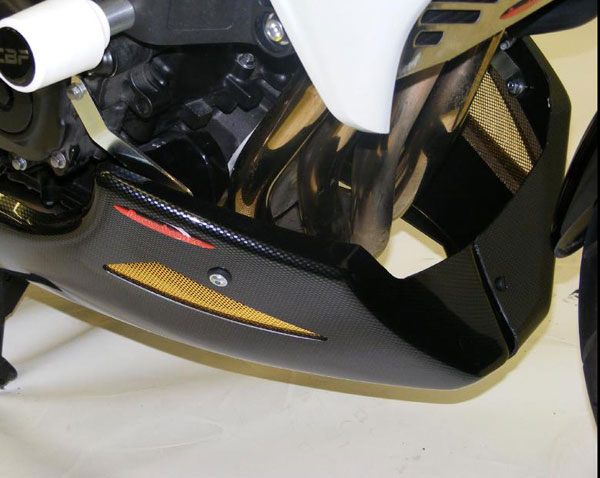 Puntale Motore in ABS POWERBRONZE Colore Nero - Griglia argento per HONDA CBF 1000 F / ST (2010/2011)