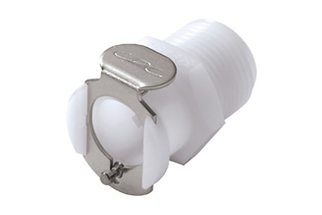 Attacco Innesto Rapido Benzina FEMMINA in plastica filettato 17mm 3/8