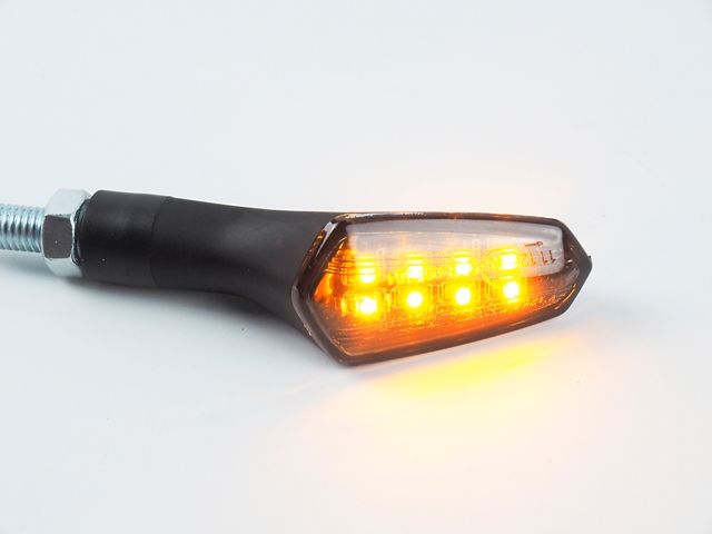 INDIACTORI DI DIREZIONE A LED OMOLOGATI LIGHTECH - COPPIA FRECCE LED IN ABS - lunghezza 82mm -