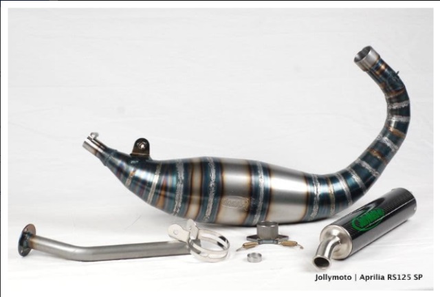 Scarico Completo Jolly Moto per APRILIA 2 TEMPI RS125 SP 1995-2012  JOLLYMOTO EXHAUST TERMINALE IN ALLUMINIO