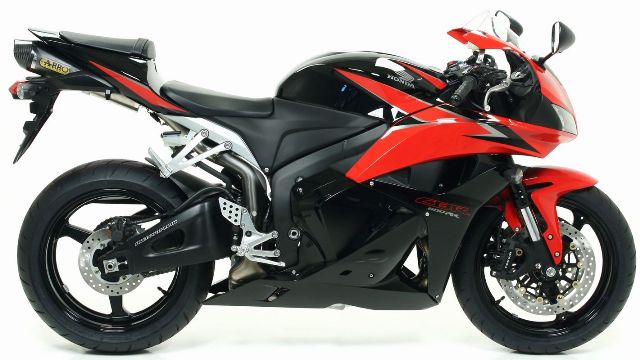 Scarico Completo ARROW Collettori Racing + Raccordo con Terminale INDY-RACE Titanio Fondello Carbonio Omologato Honda CBR 600 RR (2009/2011)
