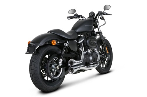 Coppia Terminali di Scarico completo Akrapovic Linea Racing (CROMATO) Non Omologati per HARLEY DAVIDSON SPORTSTER